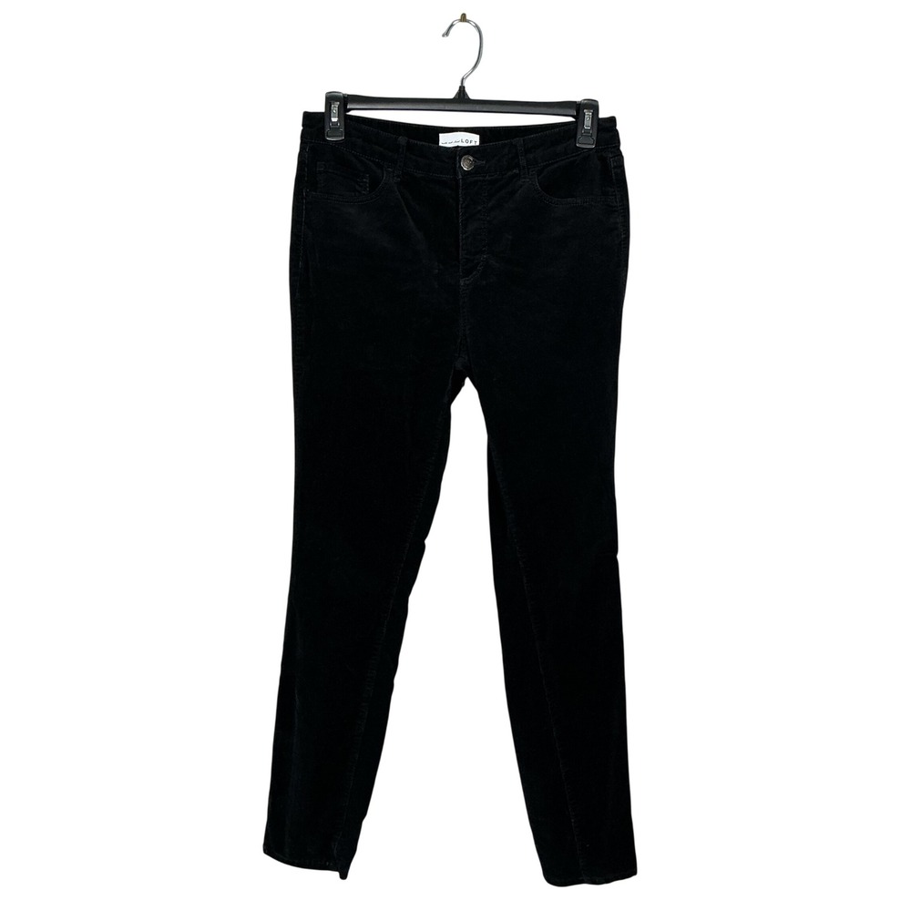 LOFT Black Curvy High Waist Skinny Corduroy Pants Size 30/10 T